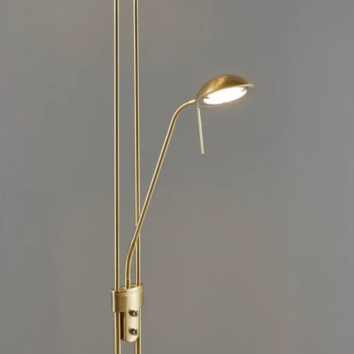 Lindby lampe sur pied LED Yveta, couleur laiton, métal, intensité variable| Lampadaires Led|Lampadaires