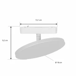 Lindby LED lampe sur rail Lumaro, blanc, aluminium, 48V, intensité variable| Luminaires Led D'Intérieur