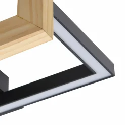 Lindby LED plafonnier Holamu, 40 cm, bois| Plafonniers Led|Plafonniers
