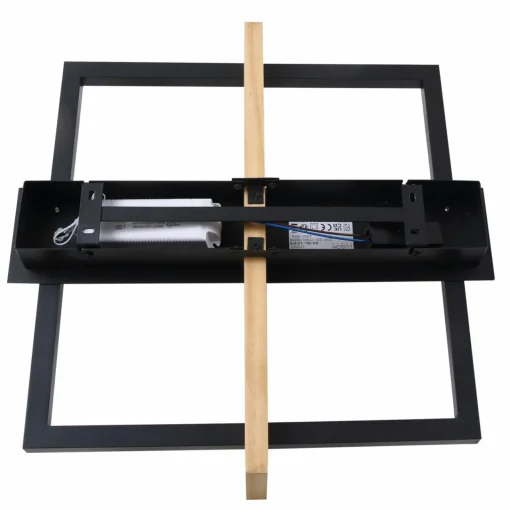 Lindby LED plafonnier Holamu, 40 cm, bois| Plafonniers Led|Plafonniers