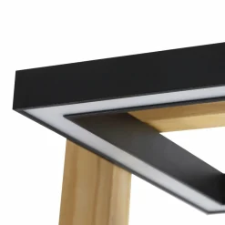 Lindby LED plafonnier Holamu, 80 cm, bois| Plafonniers Led|Plafonniers