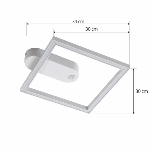 Lindby LED plafonnier Yulla, blanc, détecteur de mouvement| Plafonniers Led|Plafonniers