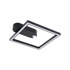 Lindby LED plafonnier Yulla, noir, détecteur de mouvement| Plafonniers Led|Plafonniers