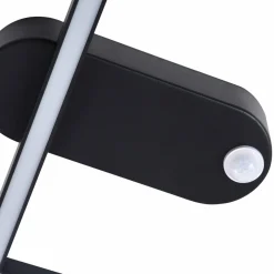 Lindby LED plafonnier Yulla, noir, détecteur de mouvement| Plafonniers Led|Plafonniers