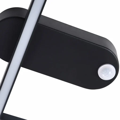 Lindby LED plafonnier Yulla, noir, détecteur de mouvement| Plafonniers Led|Plafonniers