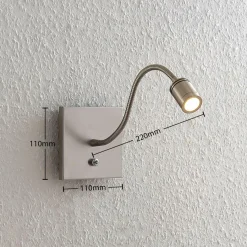 Lindby Legera liseuse murale LED bras flexible| Appliques Murales Led|Appliques Murales