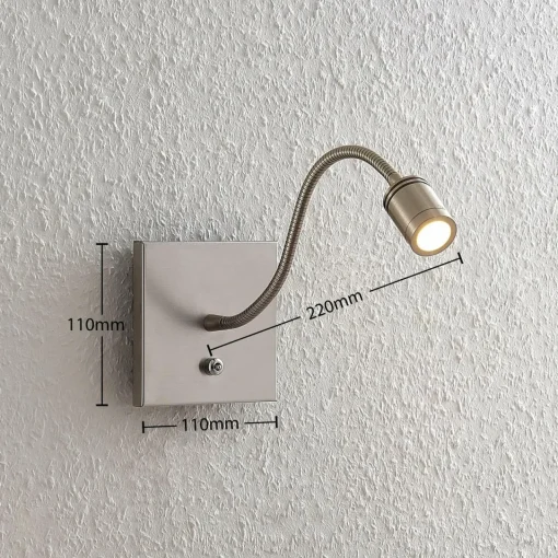 Lindby Legera liseuse murale LED bras flexible| Appliques Murales Led|Appliques Murales