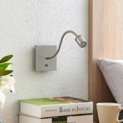Lindby Legera liseuse murale LED bras flexible| Appliques Murales Led|Appliques Murales