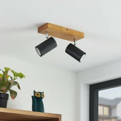 Lindby Maniva spot pour plafond, à 2 lampes, noir| Spots Et Projecteurs Led|Spots