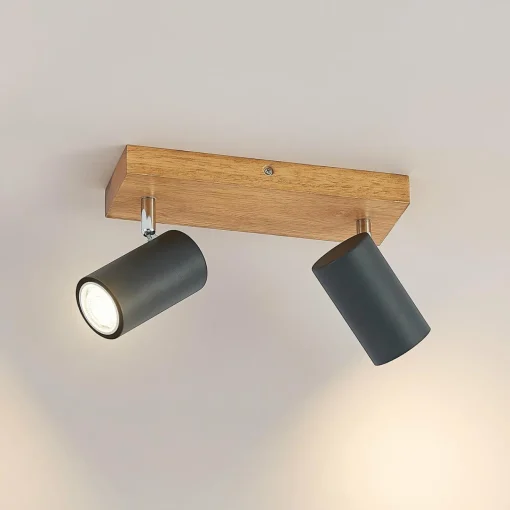 Lindby Maniva spot pour plafond, à 2 lampes, noir| Spots Et Projecteurs Led|Spots