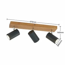 Lindby Maniva spot pour plafond, à 3 lampes, noir| Spots Et Projecteurs Led|Spots