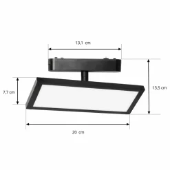 Lindby Panneau LED 48V Lumaro, noir, aluminium, longueur20cm,intensité variable| Luminaires Led D'Intérieur