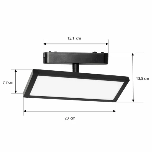 Lindby Panneau LED 48V Lumaro, noir, aluminium, longueur20cm,intensité variable| Luminaires Led D'Intérieur