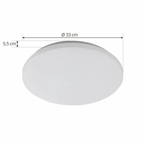 Lindby Plafonnier d'extérieur LED Astera, blanc, 3.000 K, Ø 33 cm| Plafonniers Led|Plafonniers