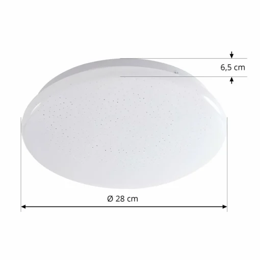 Lindby Plafonnier LED Emeryn, 4.000 K, blanc, Ø 28 cm| Plafonniers Led|Plafonniers