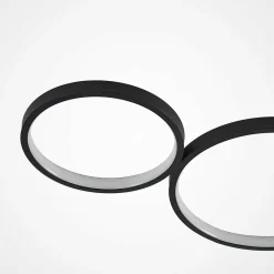 Lindby Plafonnier LED Evengeline, noir, aluminium, 88 cm| Plafonniers Led|Plafonniers