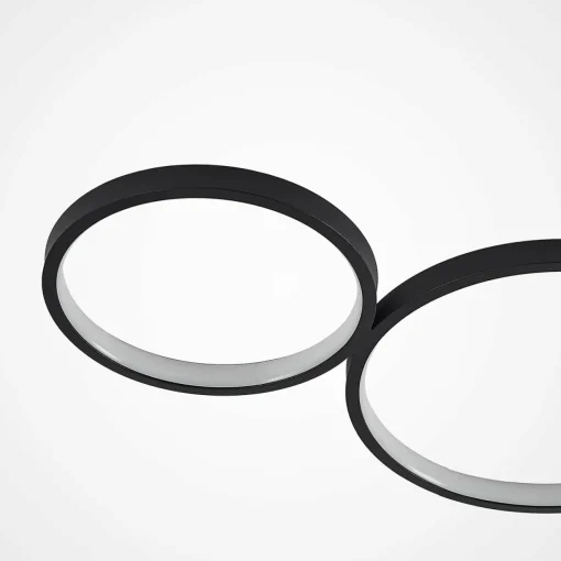 Lindby Plafonnier LED Evengeline, noir, aluminium, 88 cm| Plafonniers Led|Plafonniers