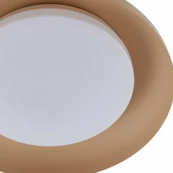 Lindby Plafonnier LED Florie, beige, PC, Ø 40 cm| Plafonniers Led|Plafonniers