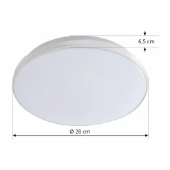 Lindby Plafonnier LED Silvryn chrome/blanc plastique 3000K| Plafonniers Led|Plafonniers