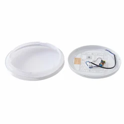 Lindby Plafonnier LED Silvryn chrome/blanc plastique 3000K| Plafonniers Led|Plafonniers