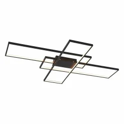 Lindby Plafonnier LED Tetson, noir, métal, intensité variable| Plafonniers Led|Plafonniers