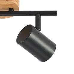 Lindby plafonnier Xiomara, à 2 lampes, longueur 27 cm, bois| Plafonniers Led|Plafonniers