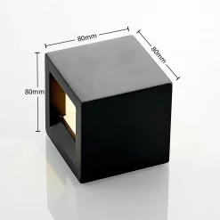 Lindby Quaso applique LED, béton noir| Appliques Murales Led|Appliques Murales