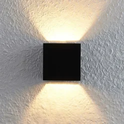 Lindby Quaso applique LED, béton noir| Appliques Murales Led|Appliques Murales