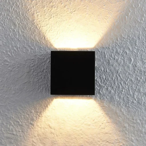Lindby Quaso applique LED, béton noir| Appliques Murales Led|Appliques Murales