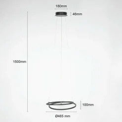 Lindby Raycho Suspension LED, avec variateur, noir| Suspensions Led|Suspensions