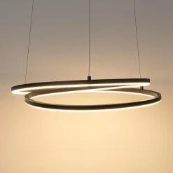 Lindby Raycho Suspension LED, avec variateur, noir| Suspensions Led|Suspensions