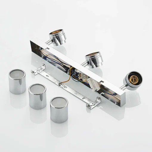 Lindby Remilan plafonnier avec spots, chromé, long| Spots Et Projecteurs Led|Spots