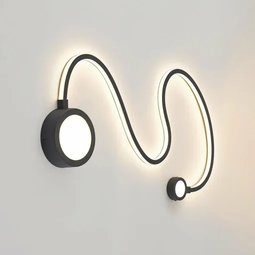 Lindby Rion applique LED, noire| Appliques Murales Led|Appliques Murales