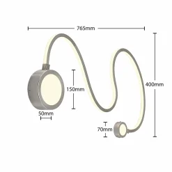 Lindby Rion applique LED, nickel| Appliques Murales Led|Appliques Murales
