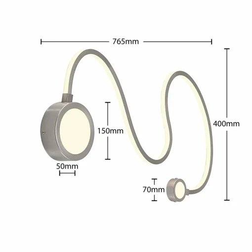 Lindby Rion applique LED, nickel| Appliques Murales Led|Appliques Murales