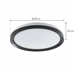 Lindby Smart Plafonnier LED Ardena, RGBIC, hauteur 8,5cm, Tuya| Plafonniers Led|Plafonniers