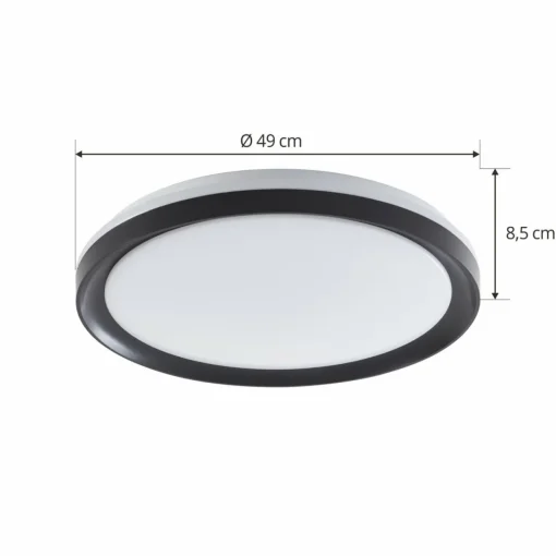 Lindby Smart Plafonnier LED Ardena, RGBIC, hauteur 8,5cm, Tuya| Plafonniers Led|Plafonniers