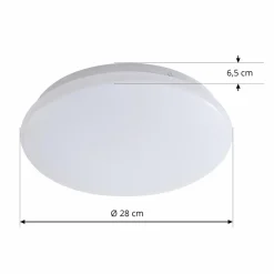 Lindby Smart Plafonnier LED Emeryn, 3.000 K, blanc, Tuya| Plafonniers Led|Plafonniers