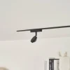 Lindby spot LED 48 V Lumaro, noir, Ø 7,3 cm, aluminium, intensité variable| Luminaires Led D'Intérieur