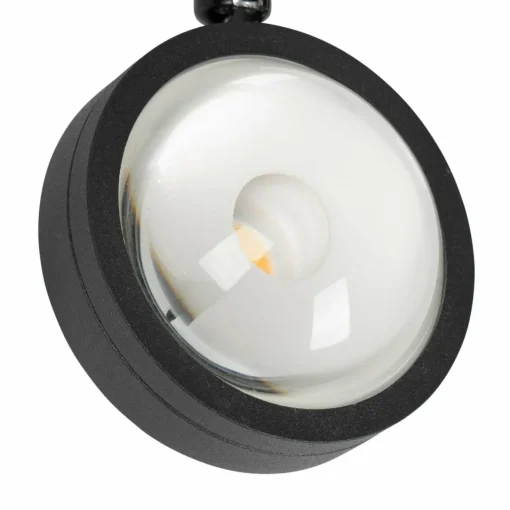 Lindby spot LED 48 V Lumaro, noir, Ø 7,3 cm, aluminium, intensité variable| Luminaires Led D'Intérieur