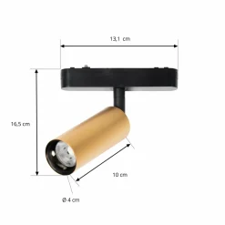 Lindby spot LED 48 V Lumaro, or, Ø 4 cm, aluminium, intensité variable| Luminaires Led D'Intérieur