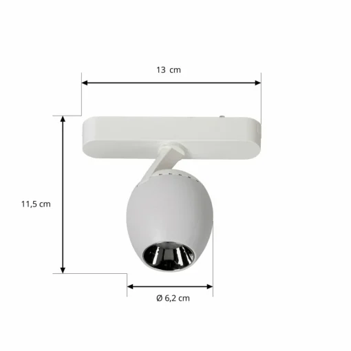 Lindby spot LED 48 V Lumaro, blanc, Ø6cm, plastique, intensité variable| Luminaires Led D'Intérieur