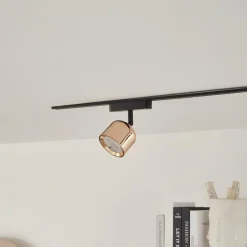 Lindby spot LED 48 V Lumaro, or rose, Ø 8,2cm, aluminium, intensité variable| Luminaires Led D'Intérieur