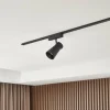 Lindby spot LED 48 V Lumaro, noir, Ø 7 cm, intensité variable| Luminaires Led D'Intérieur