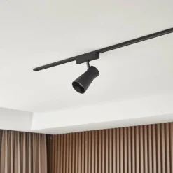 Lindby spot LED 48 V Lumaro, noir, Ø 7 cm, intensité variable| Luminaires Led D'Intérieur