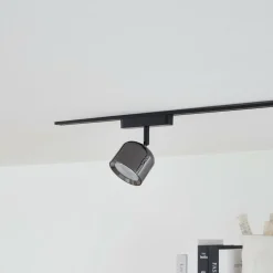 Lindby spot LED 48 V Lumaro, gris, Ø 8,2 cm, aluminium, intensité variable| Luminaires Led D'Intérieur