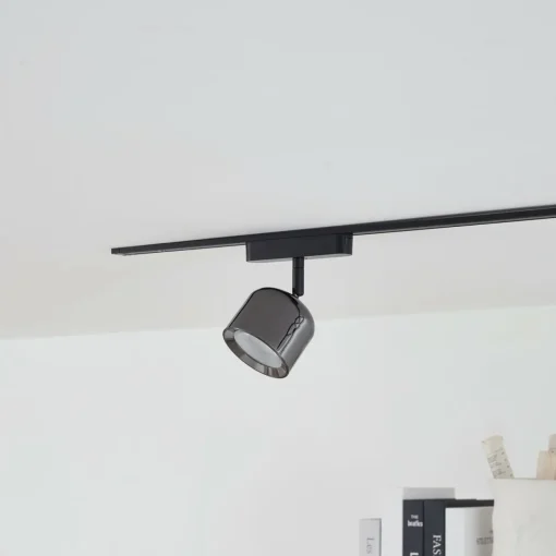 Lindby spot LED 48 V Lumaro, gris, Ø 8,2 cm, aluminium, intensité variable| Luminaires Led D'Intérieur
