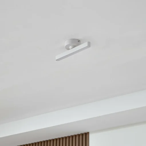 Lindby spot LED Eldrin, blanc, à 1 lampe, réglette lumineuse LED| Plafonniers Led|Plafonniers