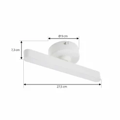 Lindby spot LED Eldrin, blanc, à 1 lampe, réglette lumineuse LED| Plafonniers Led|Plafonniers
