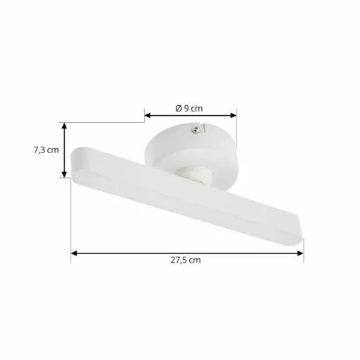 Lindby spot LED Eldrin, blanc, à 1 lampe, réglette lumineuse LED| Plafonniers Led|Plafonniers